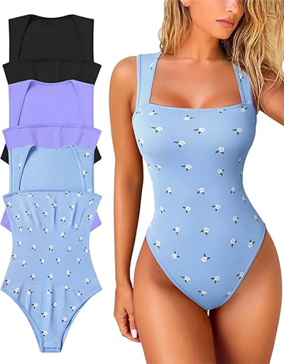 Bodysuits heb lewys strappy asennau menywod